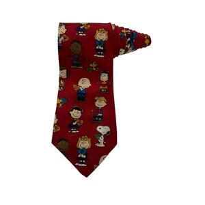 Peanuts Be Mine Valentines Conversation Hearts Vintage Necktie Silk Snoopy